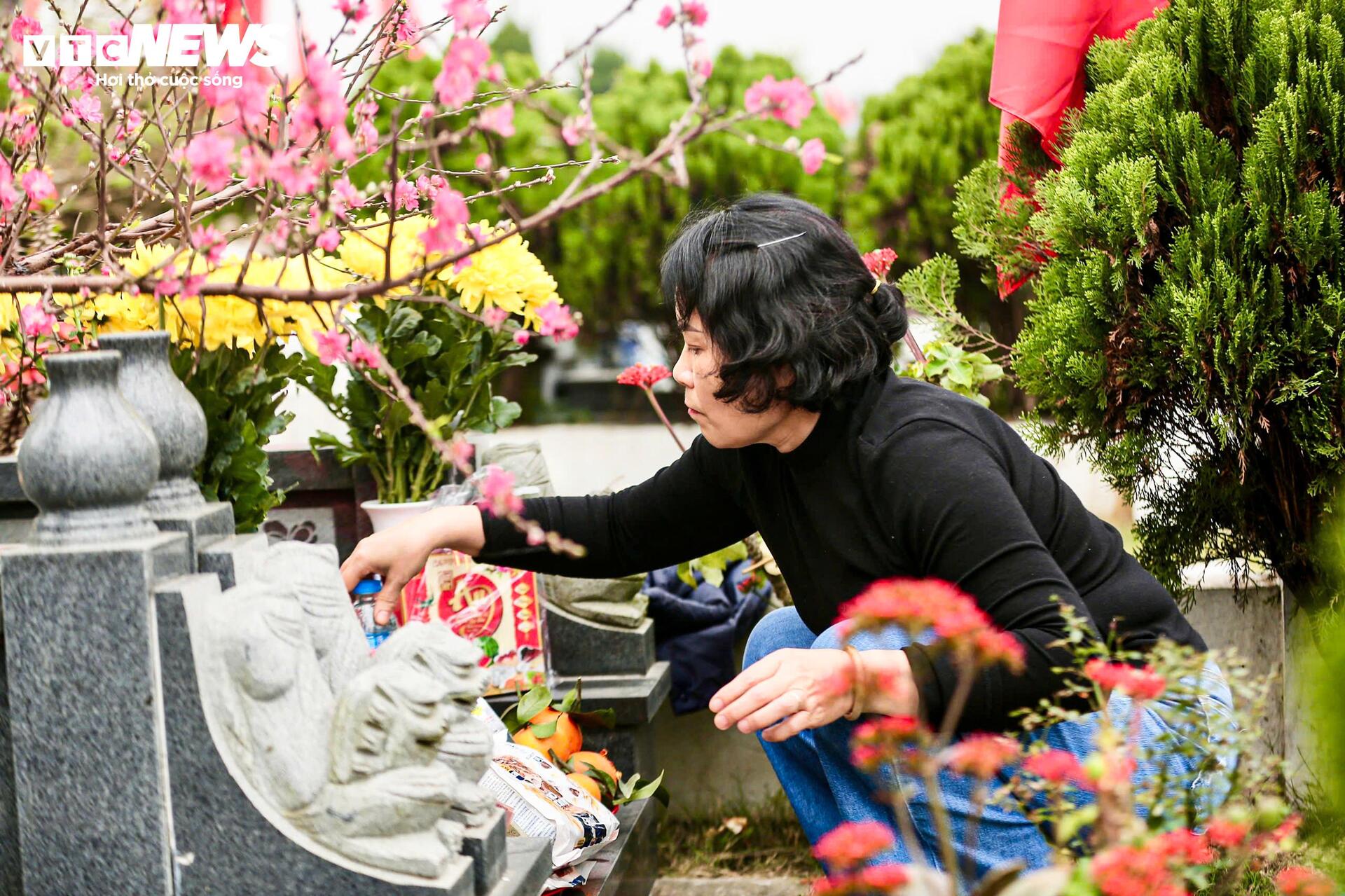 Người Hà Nội mang đào quất đi tảo mộ, mời gia tiên về ăn Tết - 10
